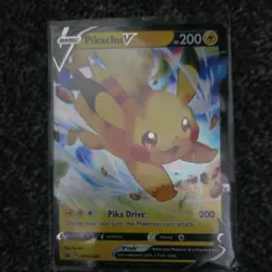 Pokemon Pikachu v SWSH285 TCG Sword and Shield Promo Card Near Mint Condition - Image 1