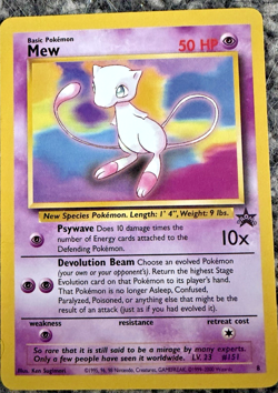 Mew 8/53 Black Star Promo Pokemon Card WOTC 1999 English - Image 1