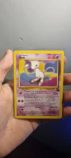 Mew 8 Black Star Promo Pokemon Card 1999-2000 Non-Holo New Condition - Image 1