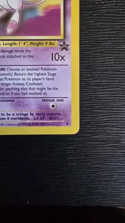 Mew Promo #8 Black Star Promo WOTC 1999-- 2000 Vintage Pokemon Card - Image 4