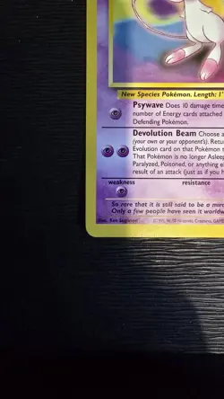 Mew Promo #8 Black Star Promo WOTC 1999-- 2000 Vintage Pokemon Card - Image 5