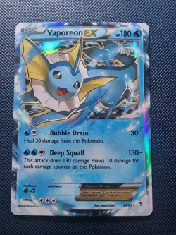 Pokemon TCG Vaporeon Ex Generations Ultra Rare Holo 24/83 NM/LP - Image 1