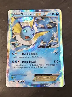 Pokemon TCG Vaporeon EX XY Generations 24/83 Holo Ultra Rare Card - Image 1