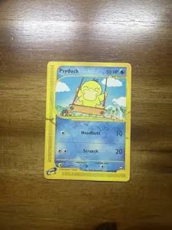 Pokemon TCG Aquapolis Psyduck Card 104/147 2002 Ungraded/ Damaged - Image 3