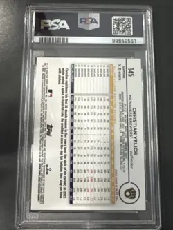 2024 Topps Chrome Sapphire Christian Yelich #145 PSA 10 Red /5 SSP Brewers - Image 3
