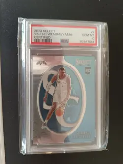 2023-24 Panini Select Victor Wembanyama Select Certified RC #3 PSA 10 GEM MT - Image 1