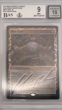 Signed Mox Opal Masterpiece Series: Kaladesh Inventions Foil Beckett 9 Auto 10 - Image 1