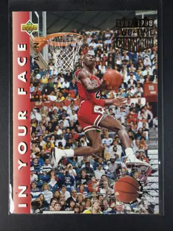 1992-1993 Upper Deck # 453 MICHAEL JORDAN In Your Face Chicago Bulls NM - Image 1