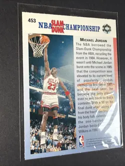 1992-1993 Upper Deck # 453 MICHAEL JORDAN In Your Face Chicago Bulls NM - Image 2