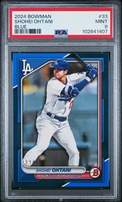 2024 BOWMAN BLUE #33 SHOHEI OHTANI 114/150 PSA 9 - Image 1