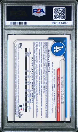 2024 BOWMAN BLUE #33 SHOHEI OHTANI 114/150 PSA 9 - Image 2