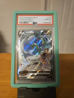 Pokemon 2021 Sword & Shield Evolving Skies Rayquaza v Full Art #194/203 PSA 10 - Image 1