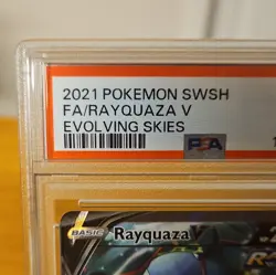 Pokemon 2021 Sword & Shield Evolving Skies Rayquaza v Full Art #194/203 PSA 10 - Image 4