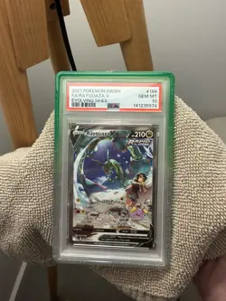 2021 POKEMON SWORD & SHIELD EVOLVING SKIES #194 FULL ART/RAYQUAZA V PSA 10 - Image 1