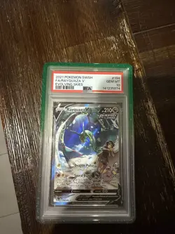 2021 POKEMON SWORD & SHIELD EVOLVING SKIES #194 FULL ART/RAYQUAZA V PSA 10 - Image 3