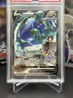 2021 POKEMON SWORD & SHIELD EVOLVING SKIES #194 FULL ART/RAYQUAZA V PSA 10 - Image 2