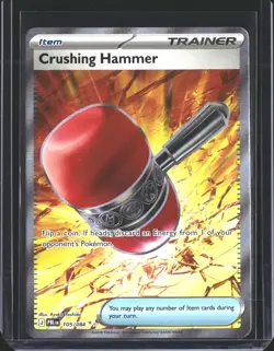 Crushing Hammer 105/084 Ultra Rare Pitch Black Pokemon Holo NM/M - Image 1