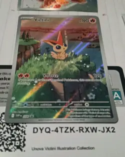 Victini SVP 208 Illustration Rare Black Star Promo Pokemon Card - Image 1