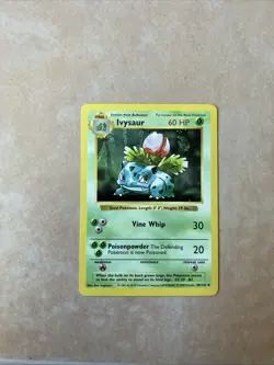 1999 Pokemon TCG Ivysaur Shadowless Base Set 30/102 Card - Image 5