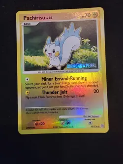 Pokemon Diamond & Pearl Burger King Promo Pachirisu 35/130 Reverse Holo Card LP - Image 1