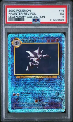 2002 Pokemon Legendary Collection Haunter Reverse Holo PSA 5 - Image 1