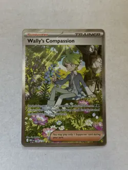 Pokemon TCG Mega Evolution Wally’s Compassion Trainer Card 186/132 Near Mint NM - Image 1