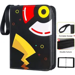 50 PagesGame Card Collection Book Pokemon Scrapbook Card Folder Holder 400 Grid - Image 1