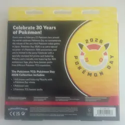 Pokemon TCG Pokemon Day 2026 Collection 3 Booster Packs Pikachu Promo Coin - Image 2
