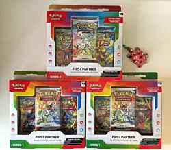 Pokemon TCG First Partner Illustration Collection Series 1 & 2 Bundle - Image 1