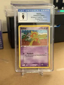 Pokemon Baltoy 52/101 Reverse Holo EX Hidden Legends Chumlee Collection CGC 9 - Image 1