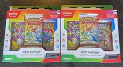 Pokemon TCG First Partner Illustration Collection Series 1 Box 2 Pack Bundle - Image 1