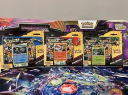 Pokemon Crown Zenith 3 Pack Pin Collection Blister Complete Set New And Sealed - Image 1