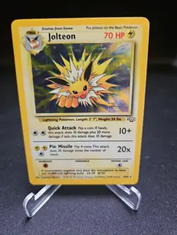 Pokemon TCG Jolteon Card Jungle Set Mp+ Condition, 4/64, Holo Rare, Vintage WOTC - Image 1