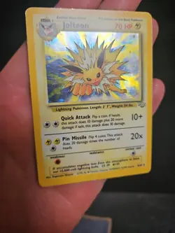 Pokemon TCG Jolteon Card Jungle Set Mp+ Condition, 4/64, Holo Rare, Vintage WOTC - Image 2