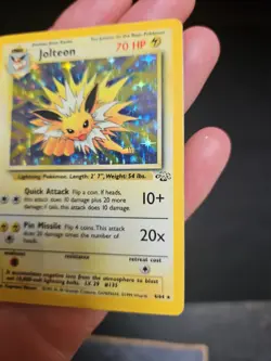 Pokemon TCG Jolteon Card Jungle Set Mp+ Condition, 4/64, Holo Rare, Vintage WOTC - Image 4