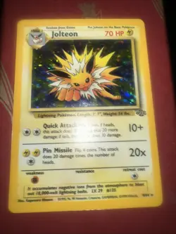 Jolteon 4/64 Holo Rare Jungle Pokemon Unlimited Holo MP - Image 1