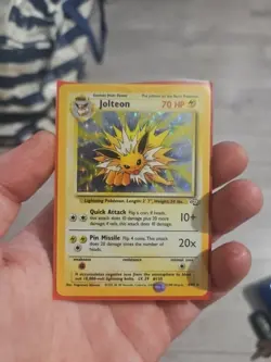 Jolteon 4/64 Holo Jungle Set Rare Pokemon Card Moderately Played MP - Image 1