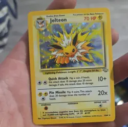 Jolteon 4/64 Holo Jungle Set Rare Pokemon Card Moderately Played MP - Image 2