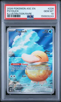 2026 POKEMON ASC EN-ASCENDED HEROES ILLUSTRATION RARE #226 PSYDUCK PSA 10 - Image 1