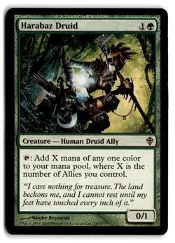 Harabaz Druid - LP Lightly Played - WWK Worldwake # 105 - MTG Magic - Image 1