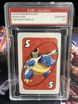 Blastoise UNO #5 Pokemon Trading Card Game 2020 EMC GRADED 10 GEM MINT! - Image 1