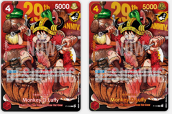 ONE PIECE Card Luffy P-159 2 card Set 29th Anniversary Promo PRESALE - Image 1