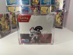 Pokemon Destined Rivals Booster Box Sealed With Acrylic - Image 1