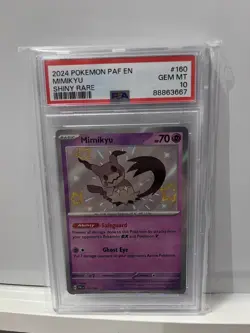 Pokemon TCG Paldean Fates Mimikyu Baby Shiny Card 160/91 PSA 10 - Image 1