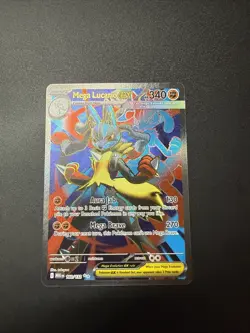 Pokemon TCG Mega Evolution Mega Lucario EX 160/132 Ultra Rare Card - Image 1