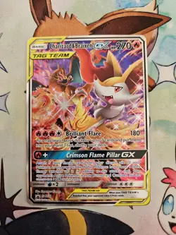 Charizard & Braixen GX SM230 2019 Tag Team Black Star Promo Pokemon Card - Image 1
