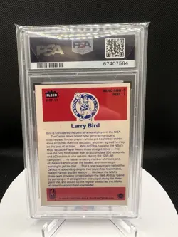 1986 Fleer Sticker Larry Bird #2 PSA 5 EX Celtics - Image 2