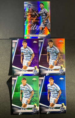 5 CARD LOT! 2024 Topps Chrome MLS - Alan Pulido, Sporting KC - Image 1