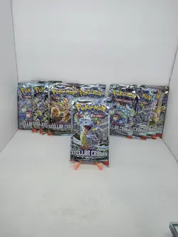 Pokemon TCG Stellar Crown Booster Pack Lot Of 10 - Image 1