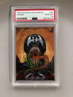 1993 SkyBox Marvel Masterpieces Venom Dave Dorman #45 PSA 10 GEM MT - Image 1